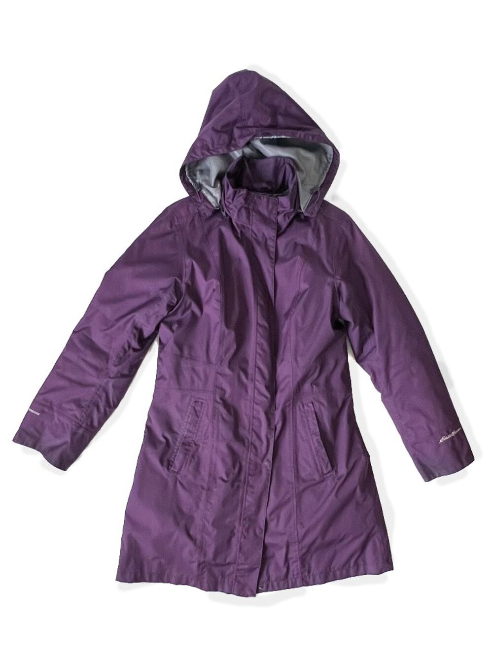 Eddie Bauer Purple WeatherEdge Jacket, removable lining and hood, size Medium